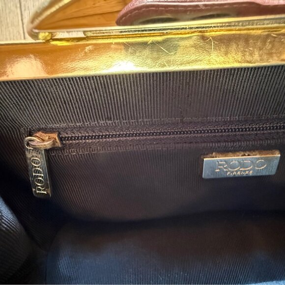 Beautiful little gold clutch bag, by iconic Florentine designer Rodo! - Picture 7 of 11